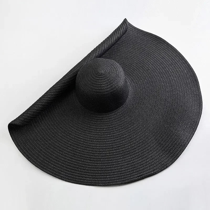 Oversized Foldable Wide Brim Sun Hat For UV Protection