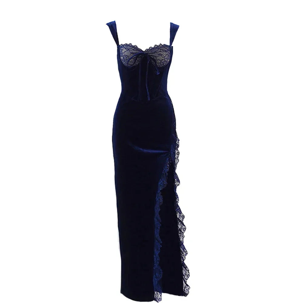 Holiday Maxi Velvet Dress
