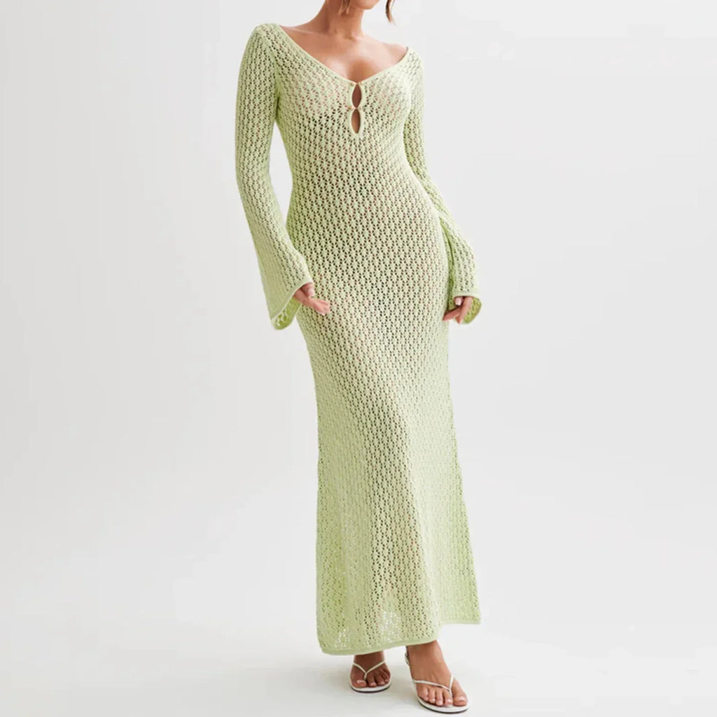 Sunset Knit Beach Dress