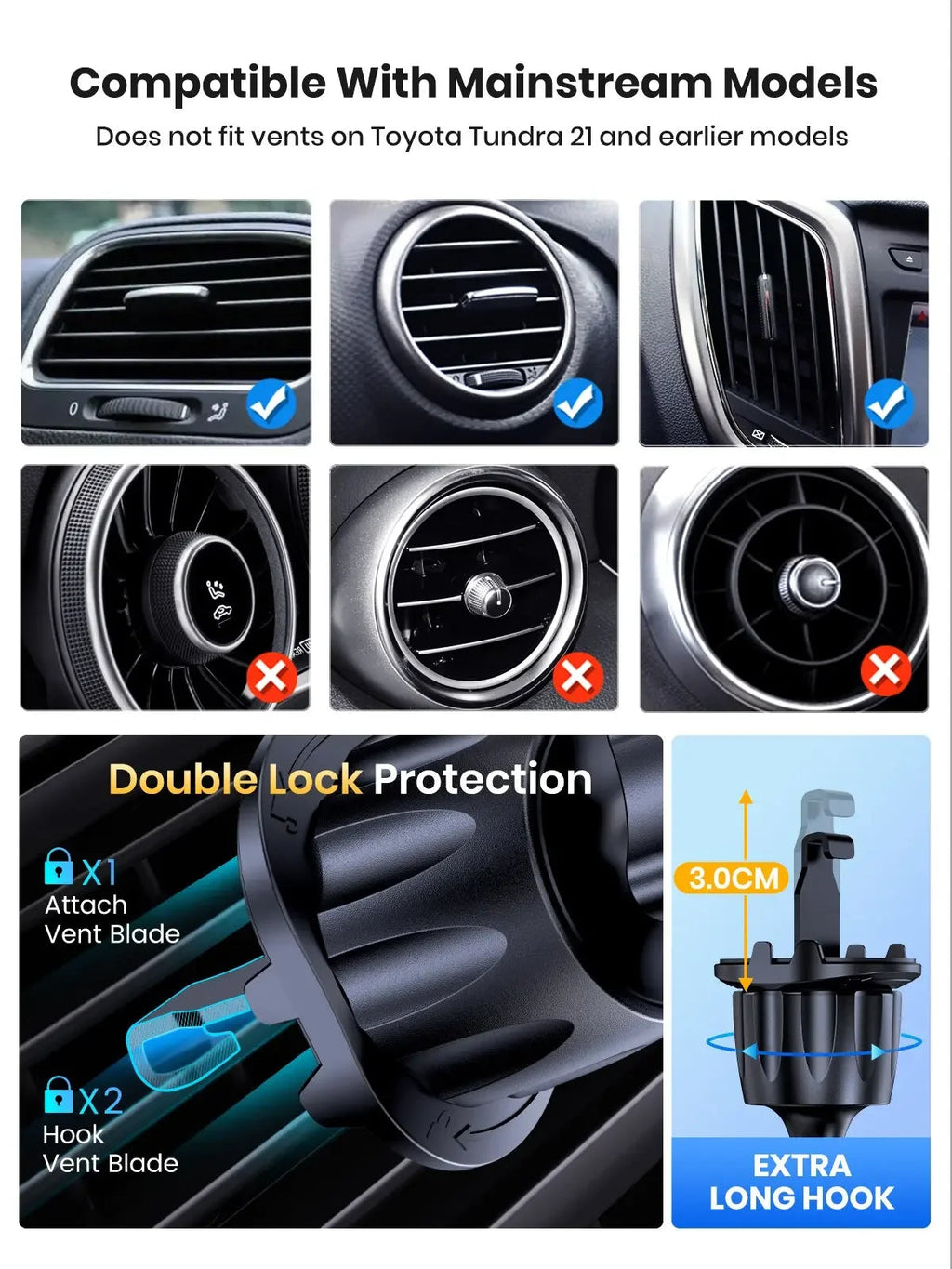 Magnetic Car Phone Holder - 360 Rotation