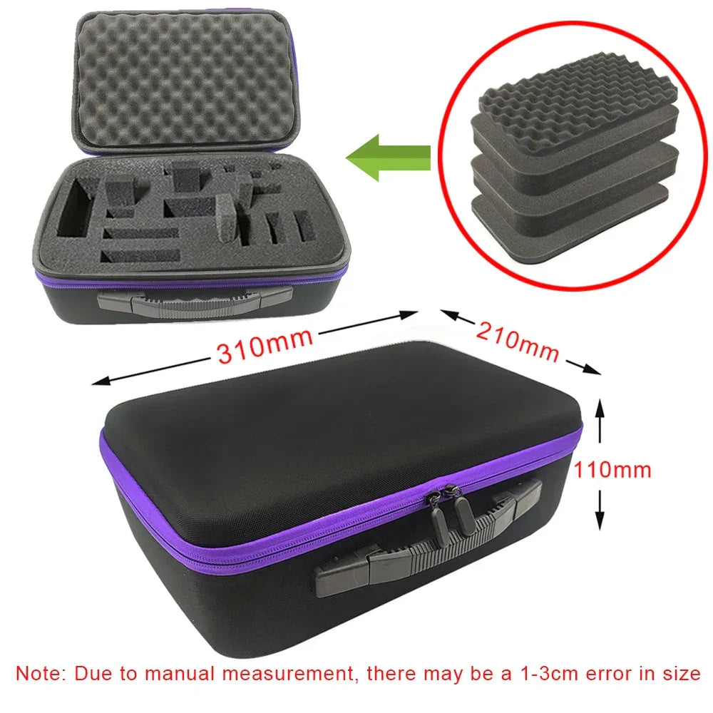 8 Slot Watch Storage Box Shockproof Watch Carry Case Organizer Protective Canvas EVA Hard Shell Zipper Watch Storage Case