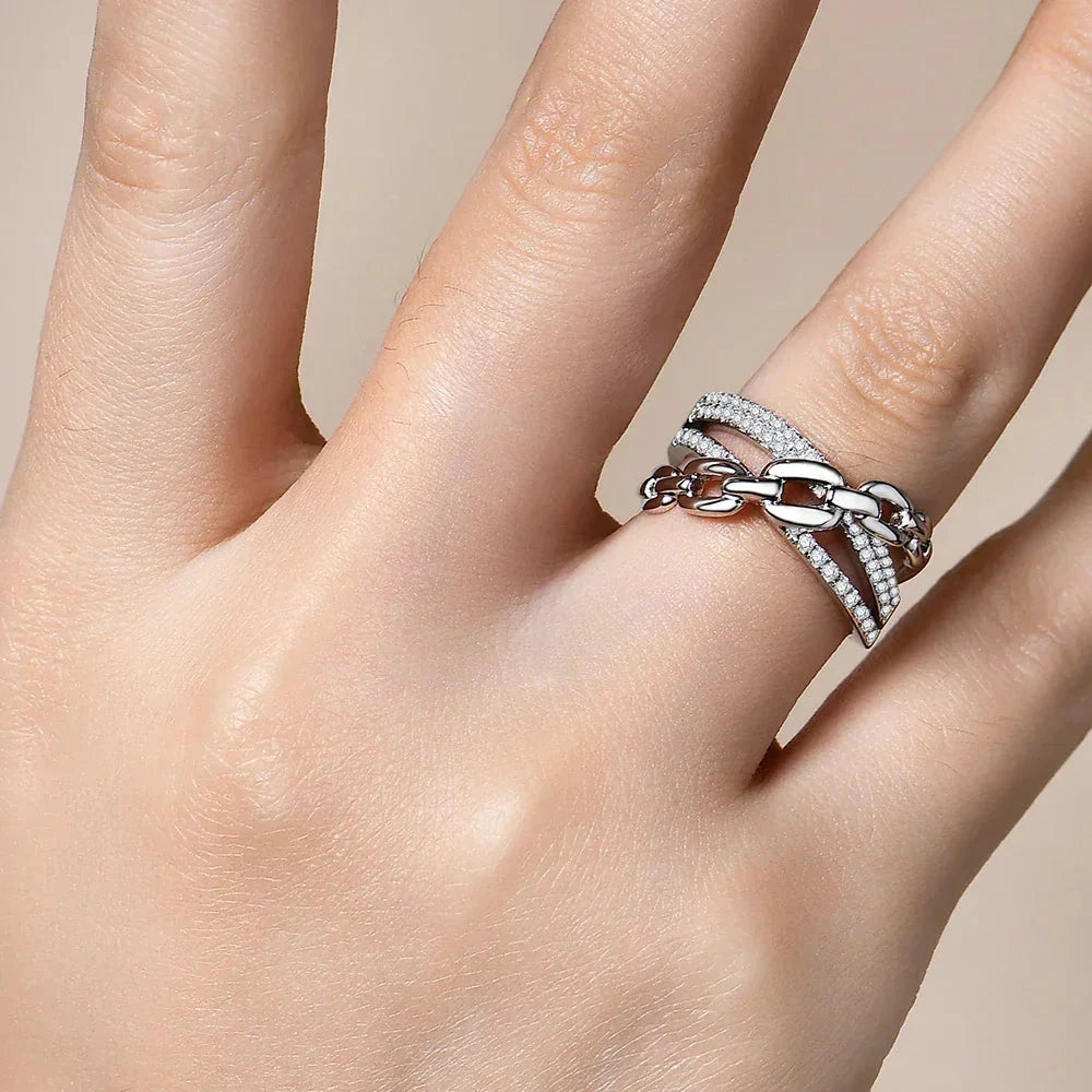 ATTAGEMS S925 Moissanite Rings for Women Sliver 18K Gold Plated D Color VVS1 Diamond Vintage Wedding Party Fine Jeweley Gift