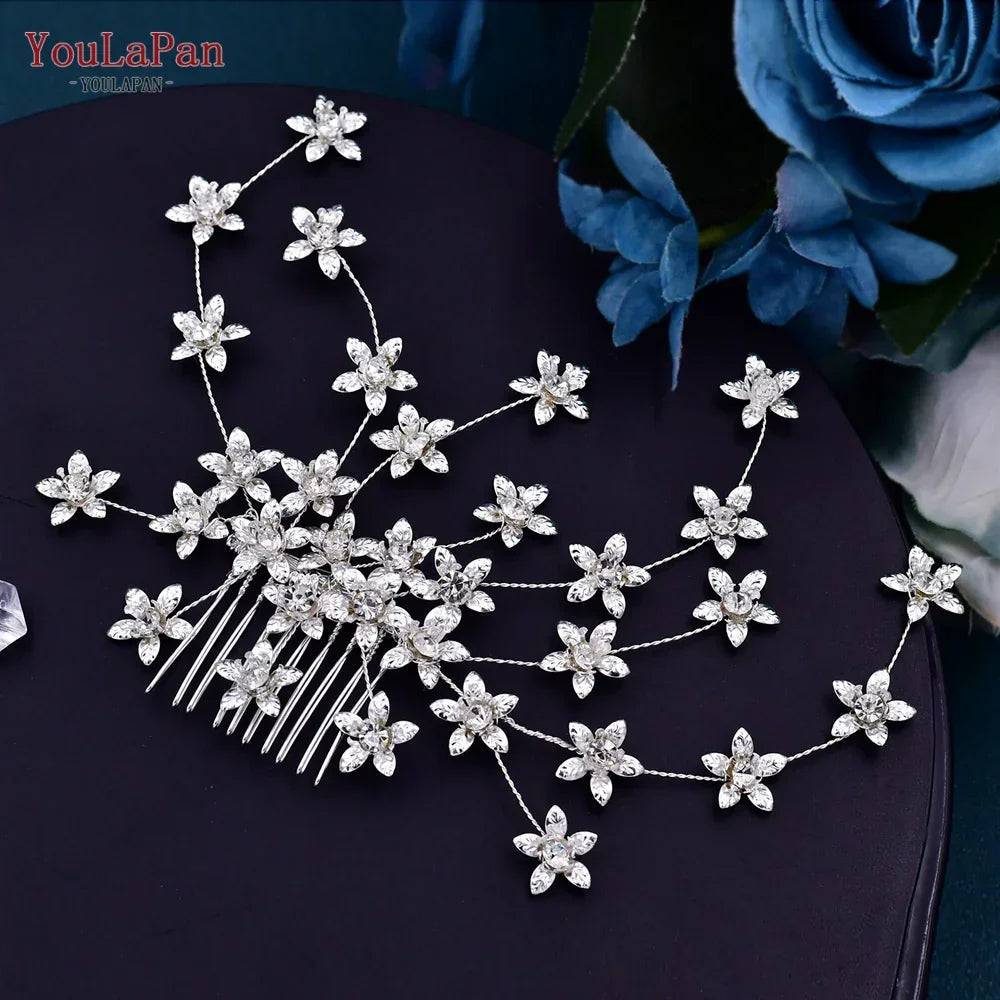 YouLaPan HP496 Fashion Woman Headband Rhinestone Bridal Headpiece Wedding Hair Accessories Bride Tiara Pageant Headdresses