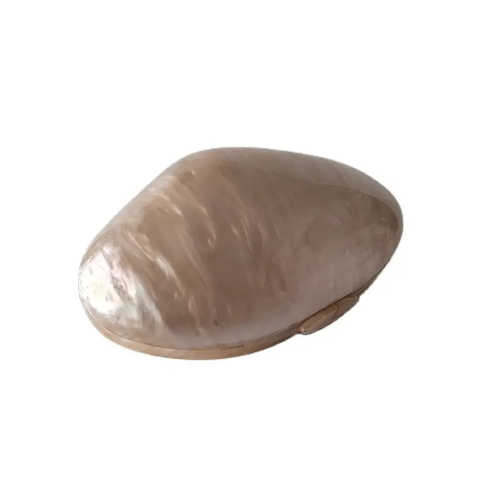 Pearl Acrylic Shell Clutch