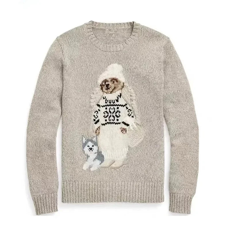 Designer Knit Bear Sweater