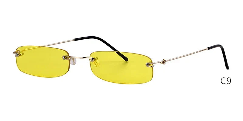 90s Designer Narrow Frameless Tint Sun Glasses Shades SP40