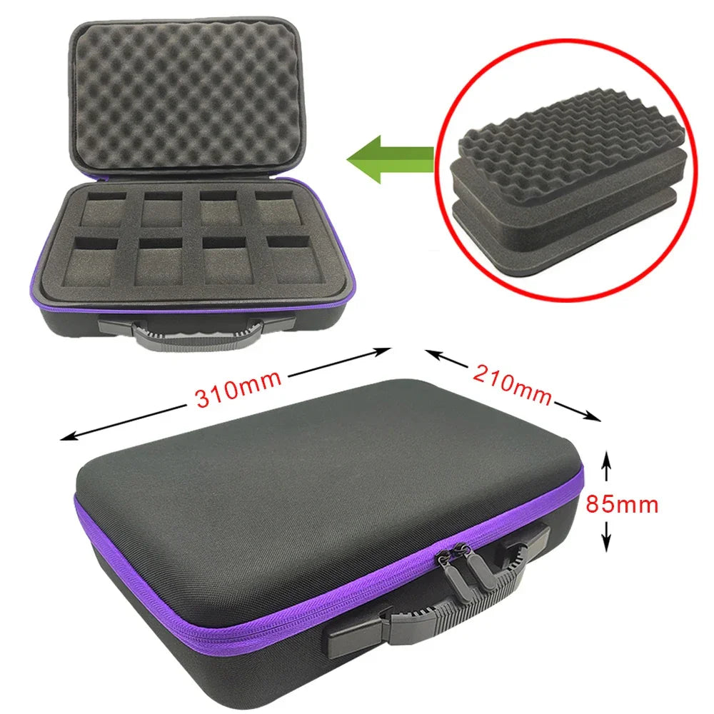 8 Slot Watch Storage Box Shockproof Watch Carry Case Organizer Protective Canvas EVA Hard Shell Zipper Watch Storage Case