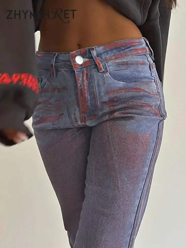Statement High Waist Straight Leg Jeans