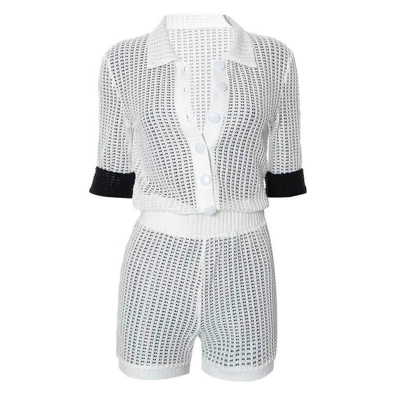 Stella Short Sleeve White Romper