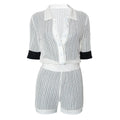Stella Short Sleeve White Romper