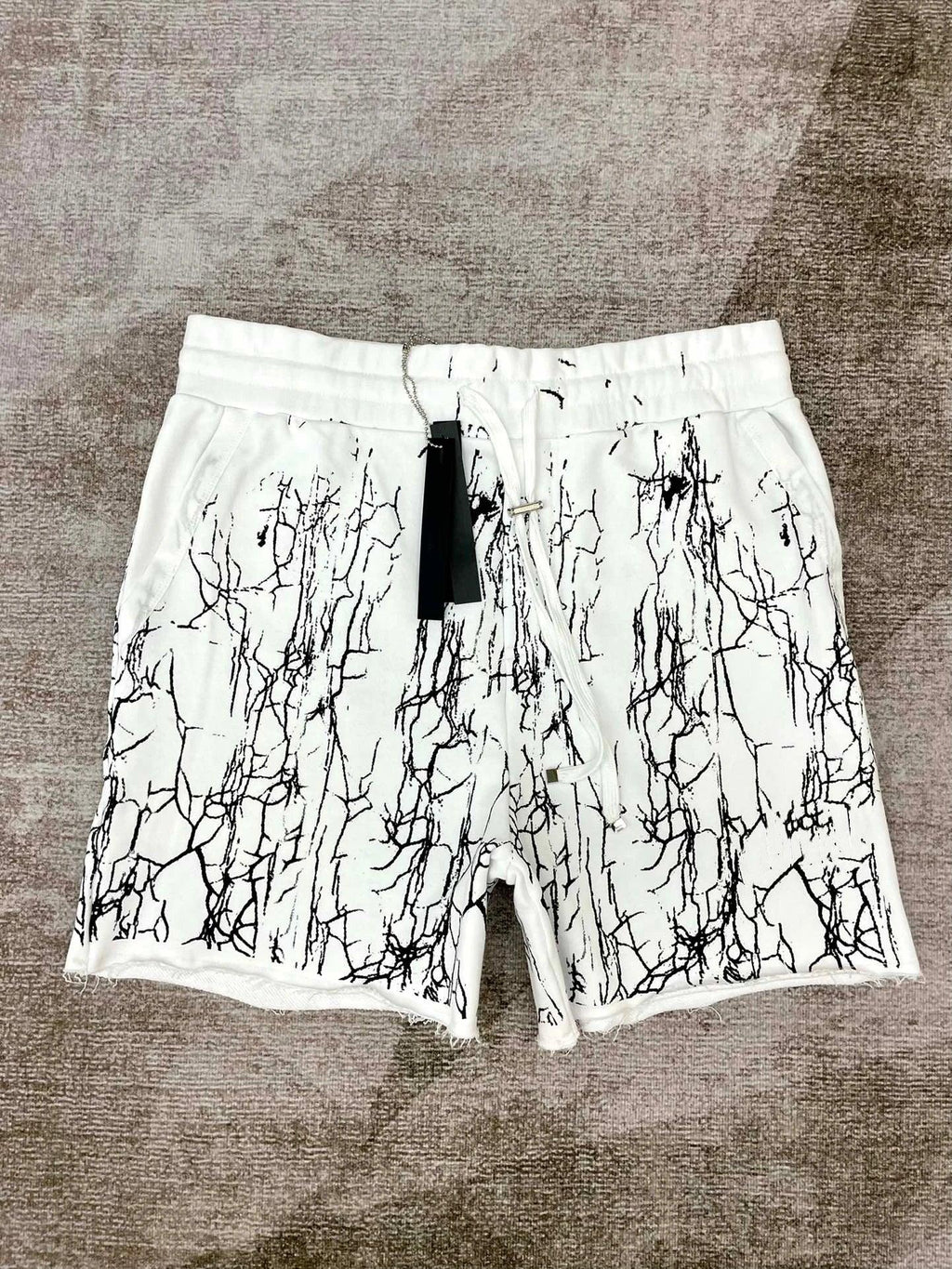 LUXMAN Drawstring Cotton Terry Fabric Shorts