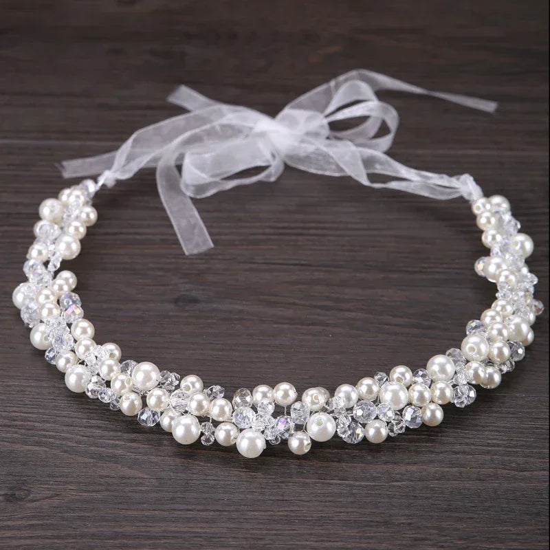 Pearl Crystal Bridal Headband