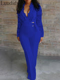 Women Sexy Elegant Overalls Rompers Patchwork Jumpsuit Female Long Sleeve Lace Overall Trousers Party Playsuit