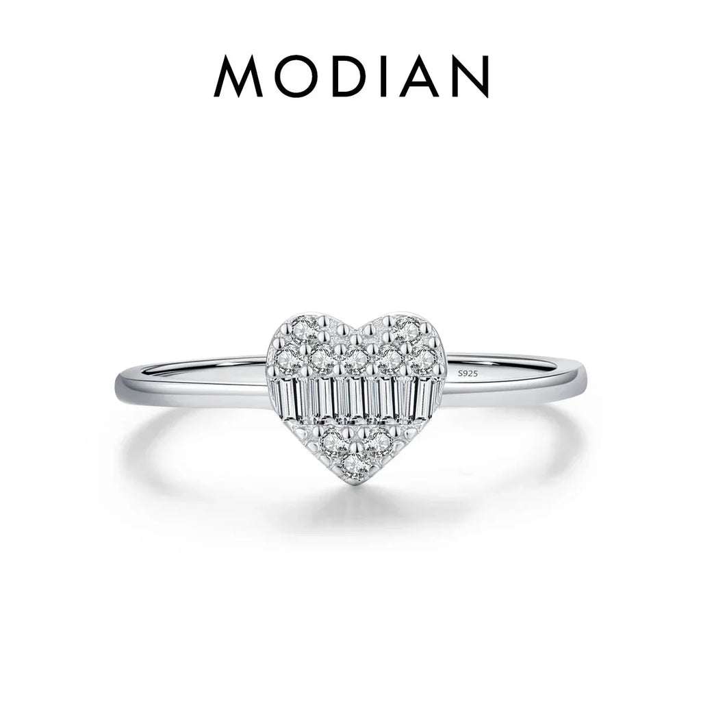 Solid 925 Sterling Silver CZ Ring