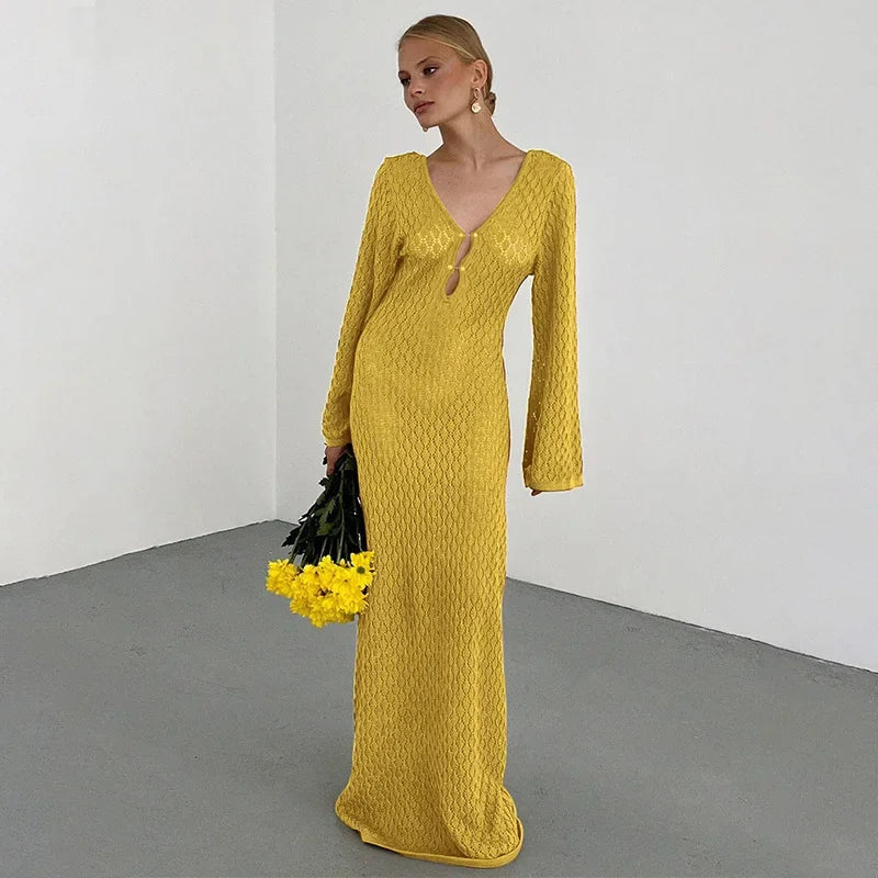 Long Knit Beach Dress