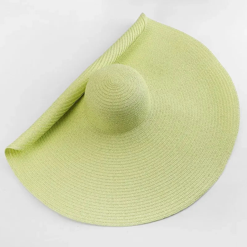 Oversized Foldable Wide Brim Sun Hat For UV Protection