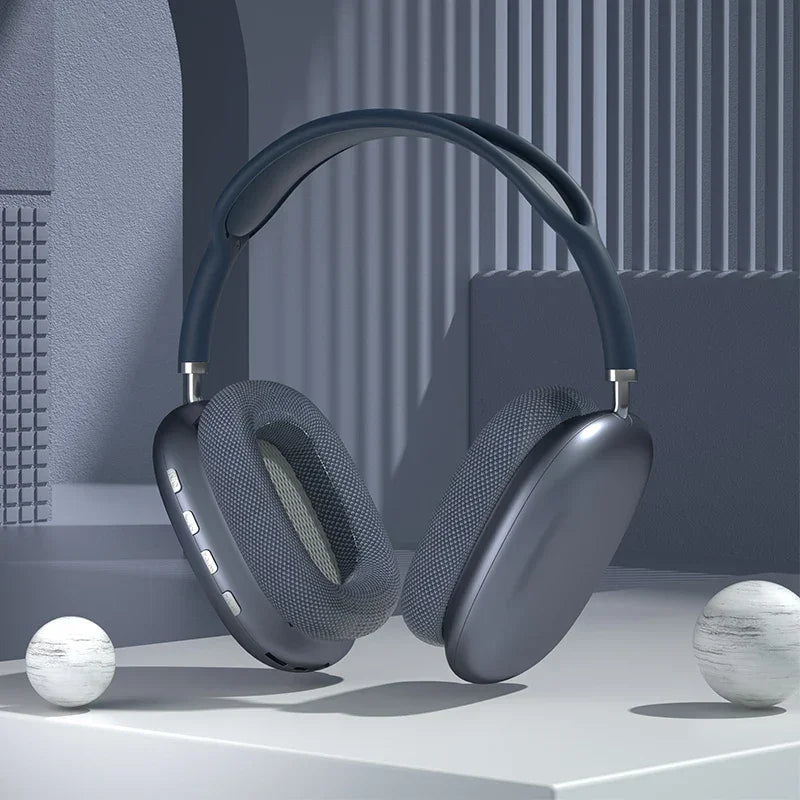 Original P9 Pro Wireless Bluetooth Headphones Noise Cancelling Mic Over Ear Sports Gaming With TF Card Slot Headset For Apple