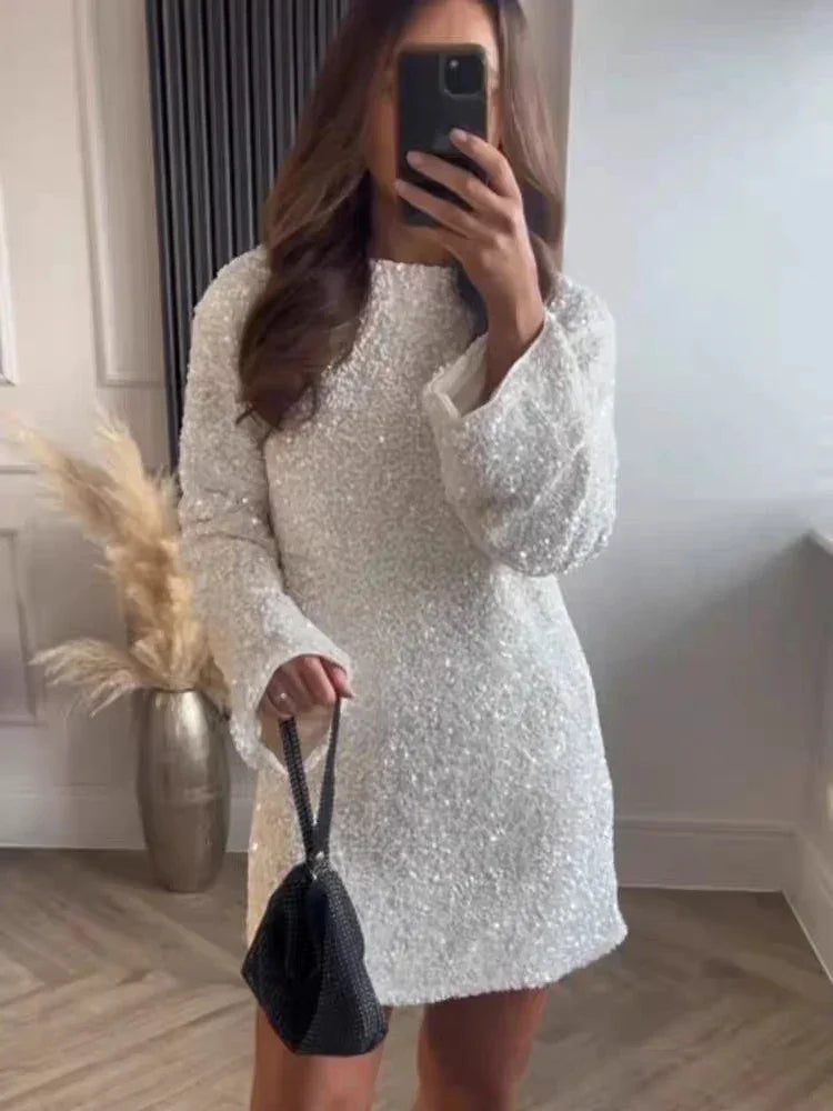 Diorra Flare Sleeve Backless Mini Dress