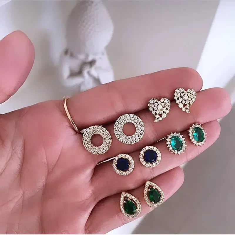 Bohemia Shell Starfish Dangle Earring set For Women Summer Beach Pearl Conch Drop Geometric Earring Girls Fashion Jewelry