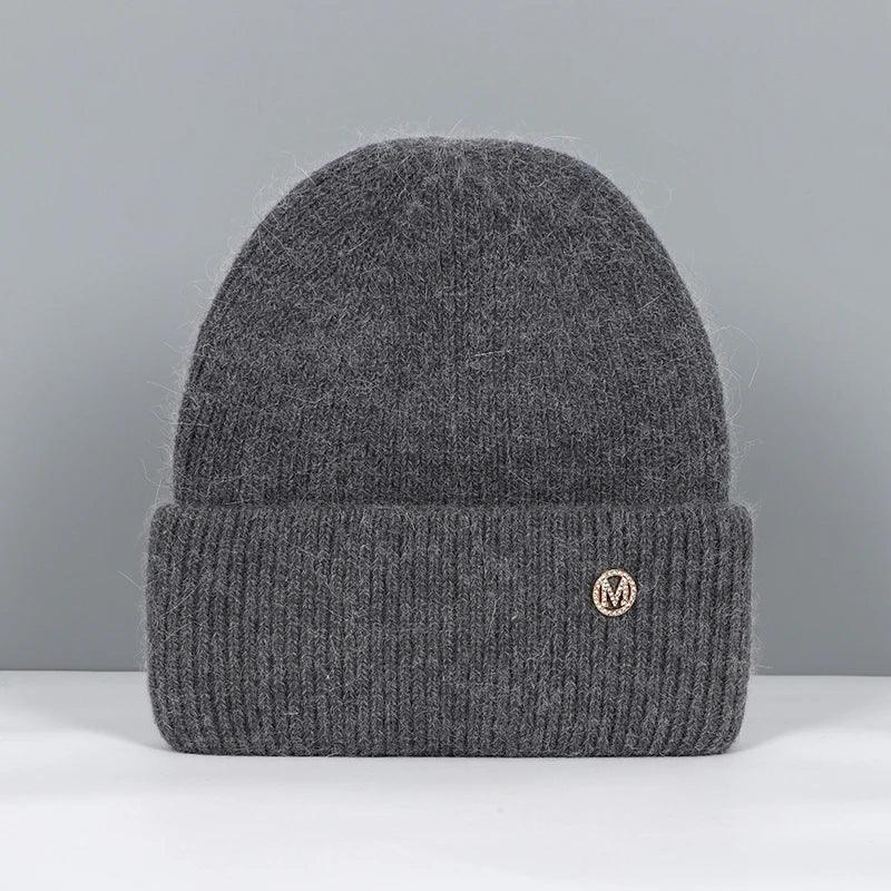 Women Winter Hat Real Rabbit Fur Winter Hats For Women Fashion Warm Beanie Hats Women Solid Adult Cover Head Cap