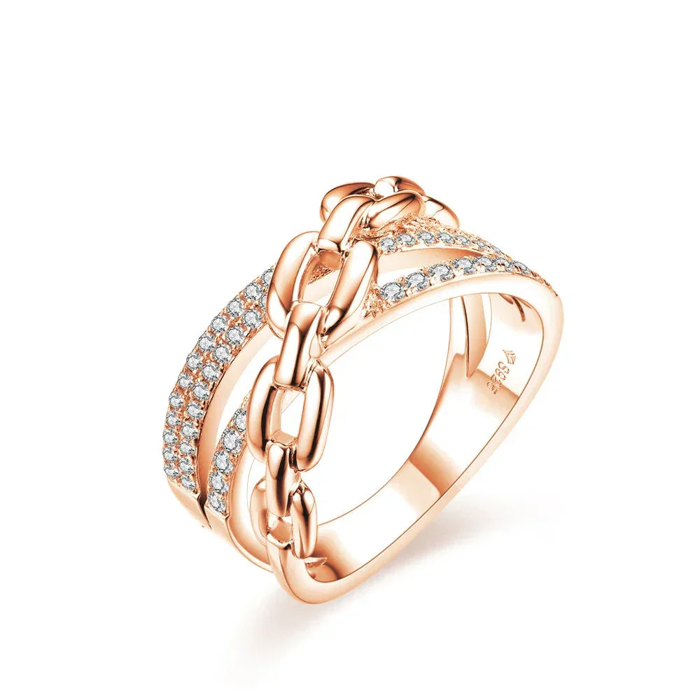 ATTAGEMS S925 Moissanite Rings for Women Sliver 18K Gold Plated D Color VVS1 Diamond Vintage Wedding Party Fine Jeweley Gift
