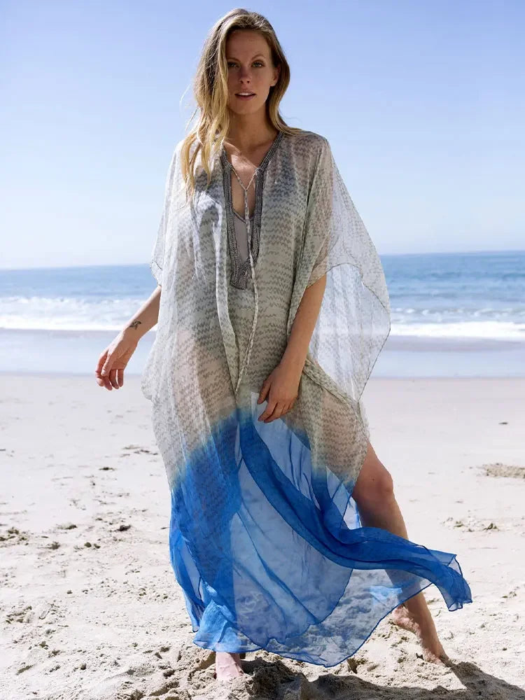 Santorini Beach Maxi Dress