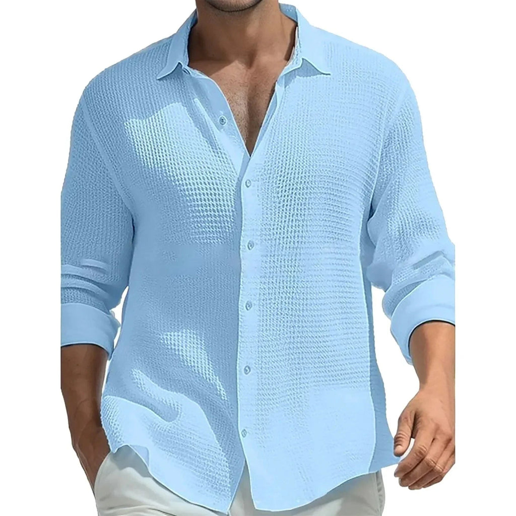 Men’s Italian Waffle Long Sleeve Top