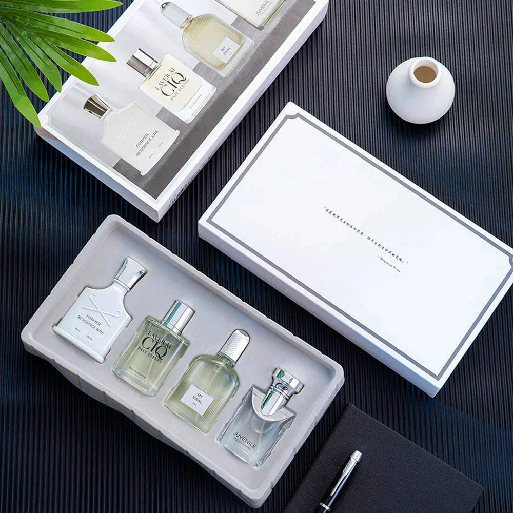 Brand Perfume Men Cologne 100ml Gift Box 4PCS Set Profumo Uomo Lasting Fragrance Spray Floral Scent Pheromone Parfums Homme