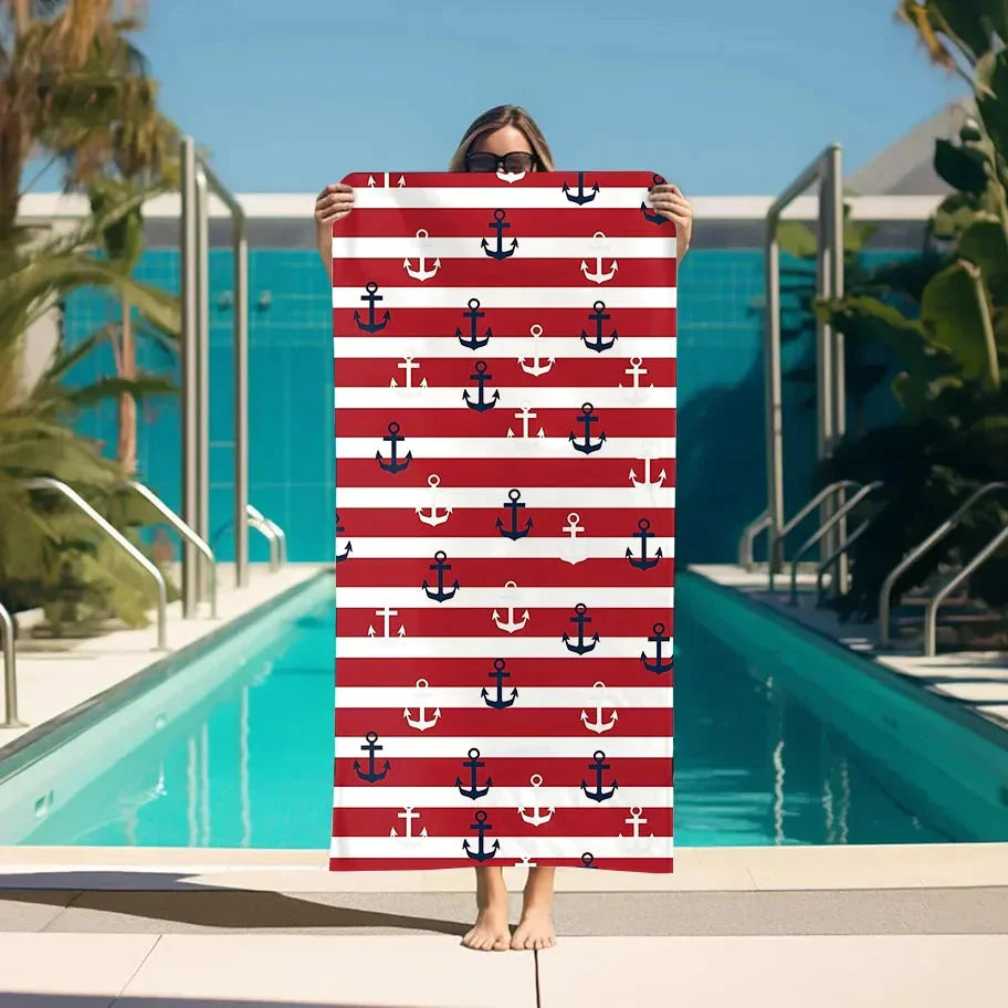 Oversized Anchor Quick Dry Towel