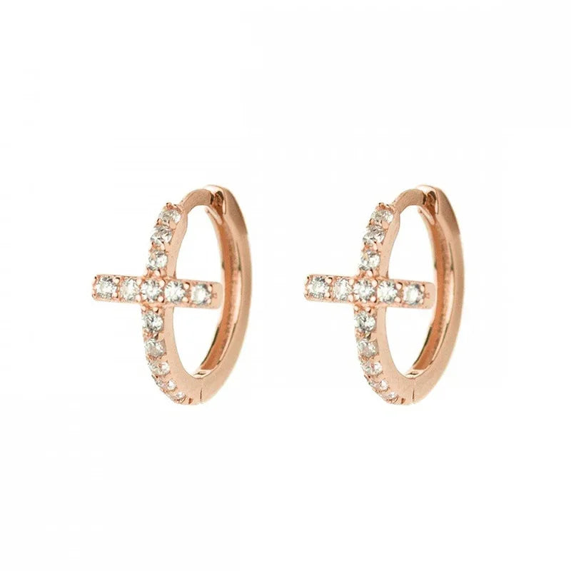 CRMYA Fashion Cubic Zirconia Cz Silver Gold Plated Hoop Earrings For Women Engagement Wedding Trendy Jewelry