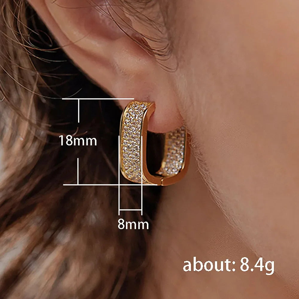 Fashion CZ Hoop Earrings