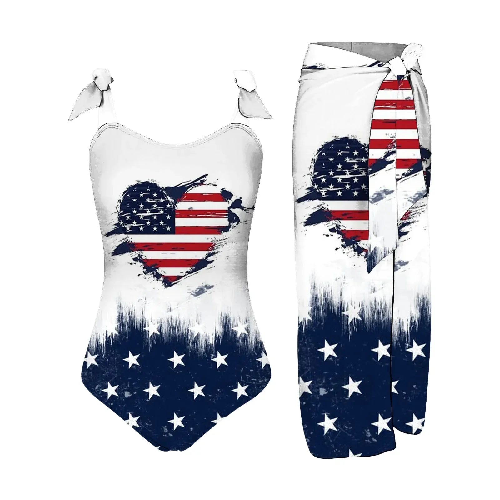 Women’s USA Swimsuit & Sarong Set