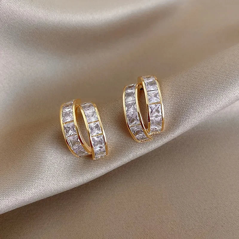 Vintage CC Design Stud Earrings
