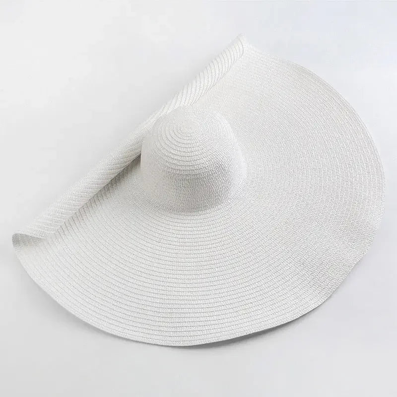 Oversized Foldable Wide Brim Sun Hat For UV Protection