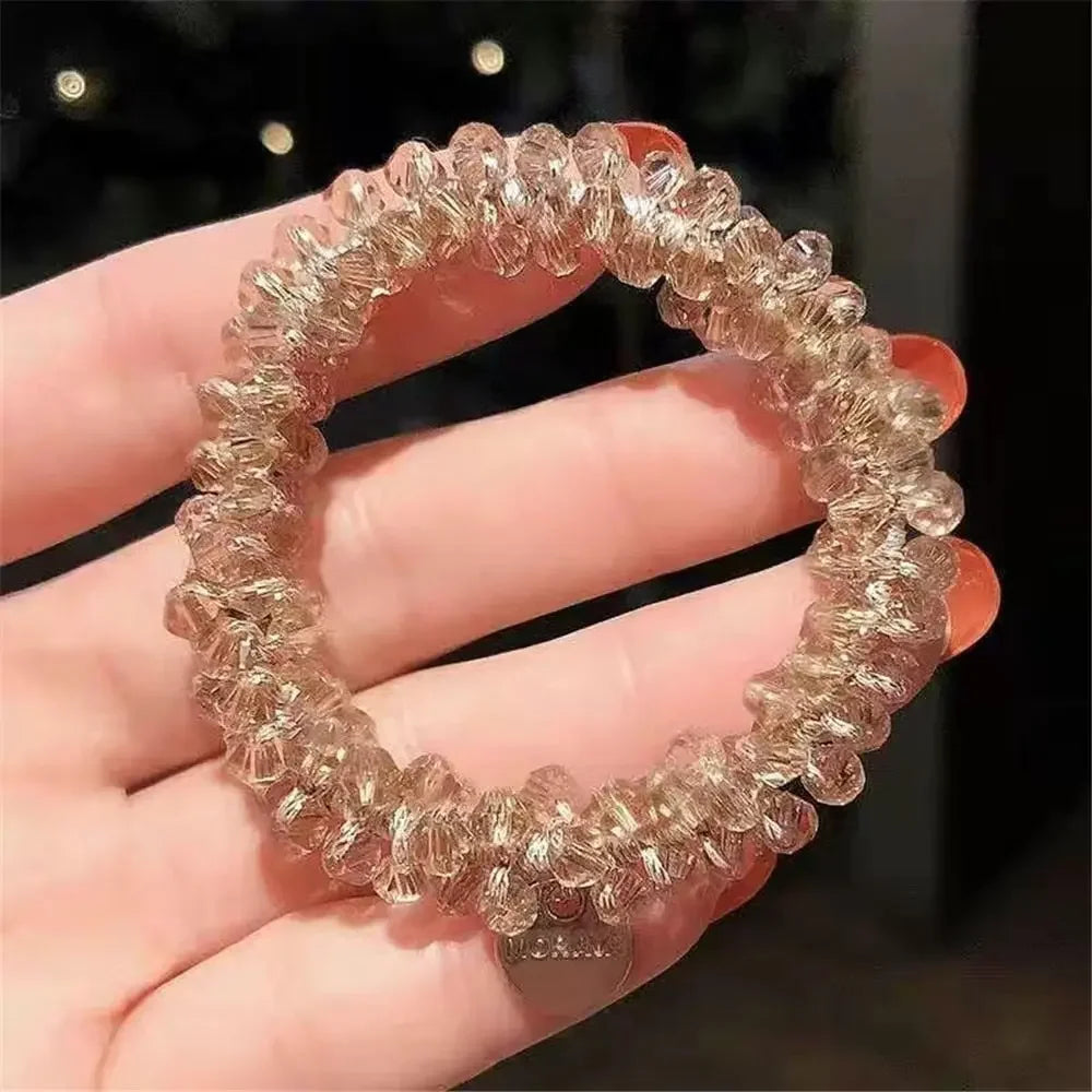 Crystal Pearl Handmade Hair Tie