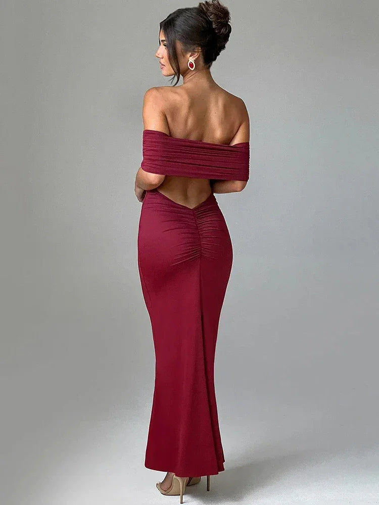 Unforgettable Low Back Maxi Dress