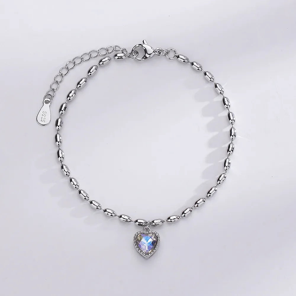 Romance 925 Sterling Silver Double Love Bracelet