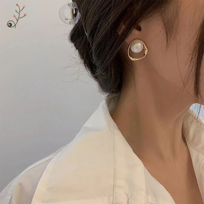 LUX Zircon Pearl Drop Earrings