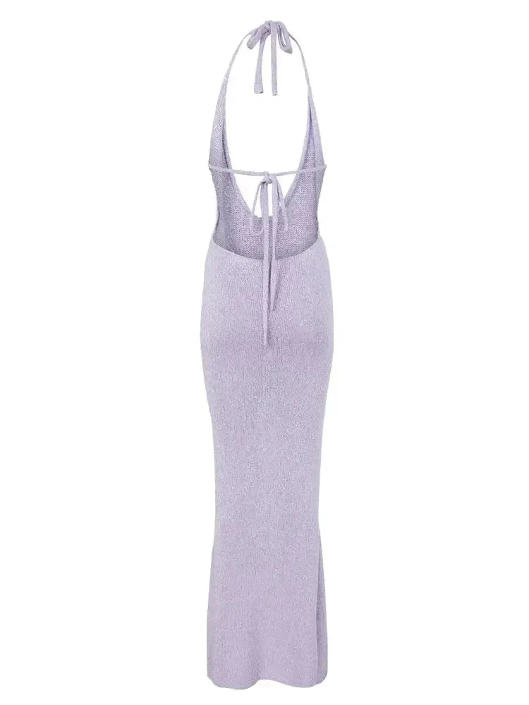 Flower Knit Maxi Dress