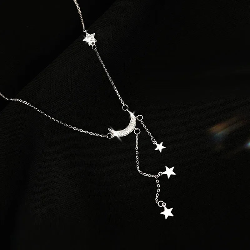 Dazzling Star & Moon Necklace