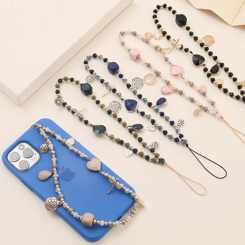 Love Crystal Beaded Phone Charm