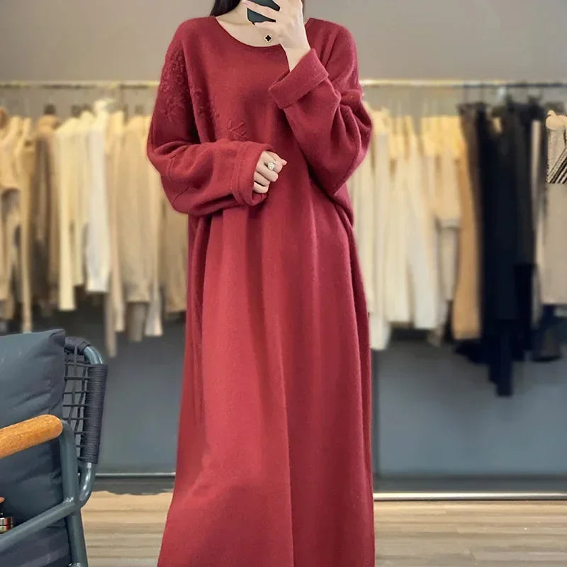 Cashmere Loose Fit Knit Dress