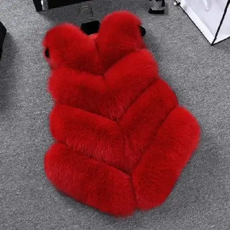 Luxury Faux Fox Fur Vest
