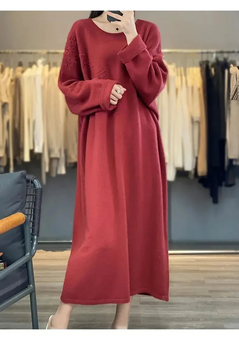 Cashmere Loose Fit Knit Dress