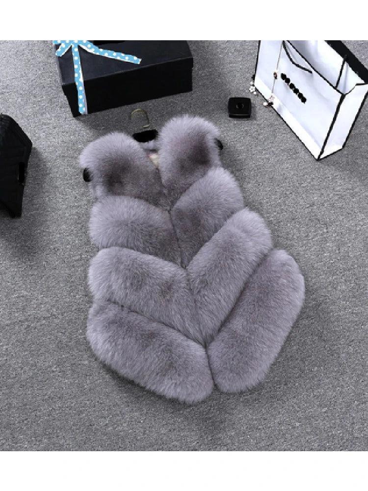 Luxury Faux Fox Fur Vest