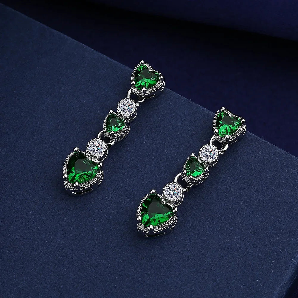 Iconic 925 Sterling Silver Crystal CZ Stud Earrings