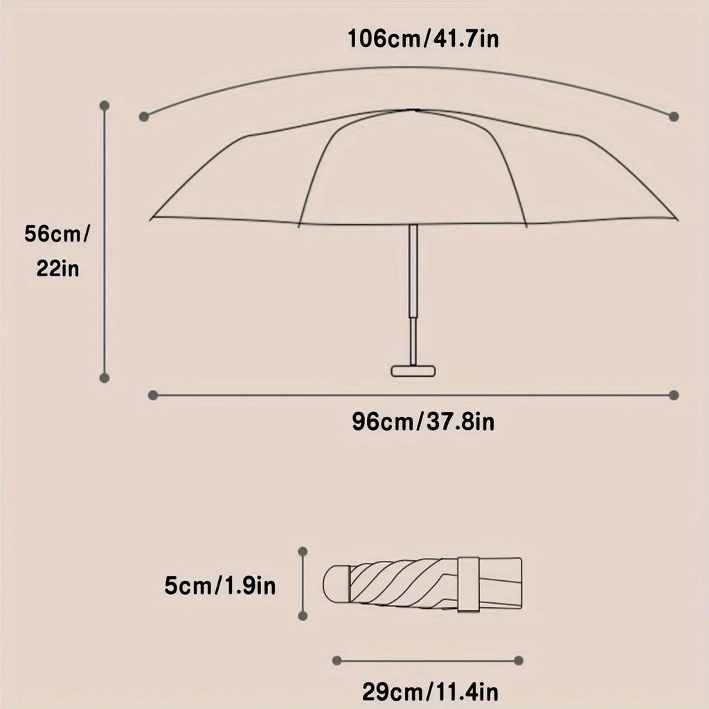 1PC Retro Window Flower Pattern Transparent Umbrella Fully Automatic Opening and Closing Portable Travel Umbrella