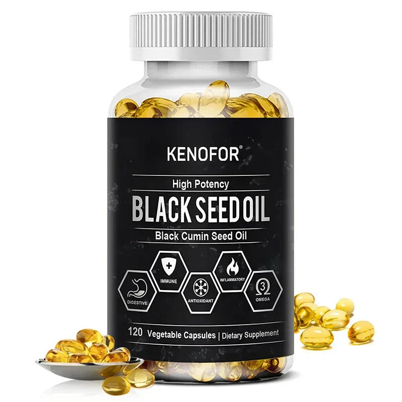 Cold Pressed Organic Black Cumin Seed Oil for Immune System, Digestion, Skin, Hair, Heart Health