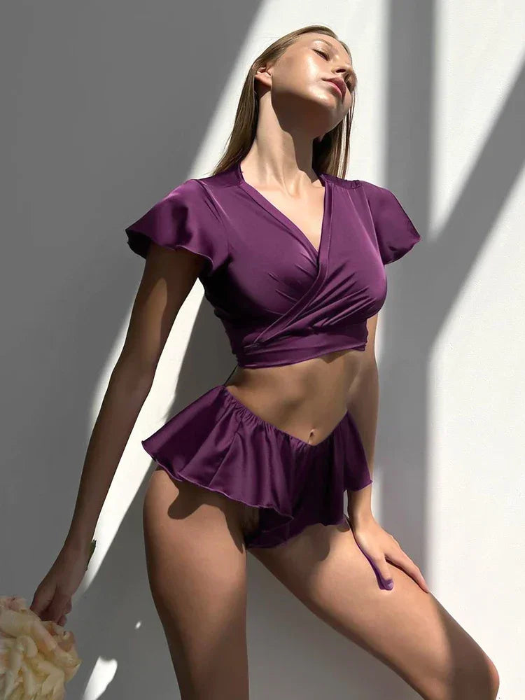 Mia Sexy Ruffled Pajama Set