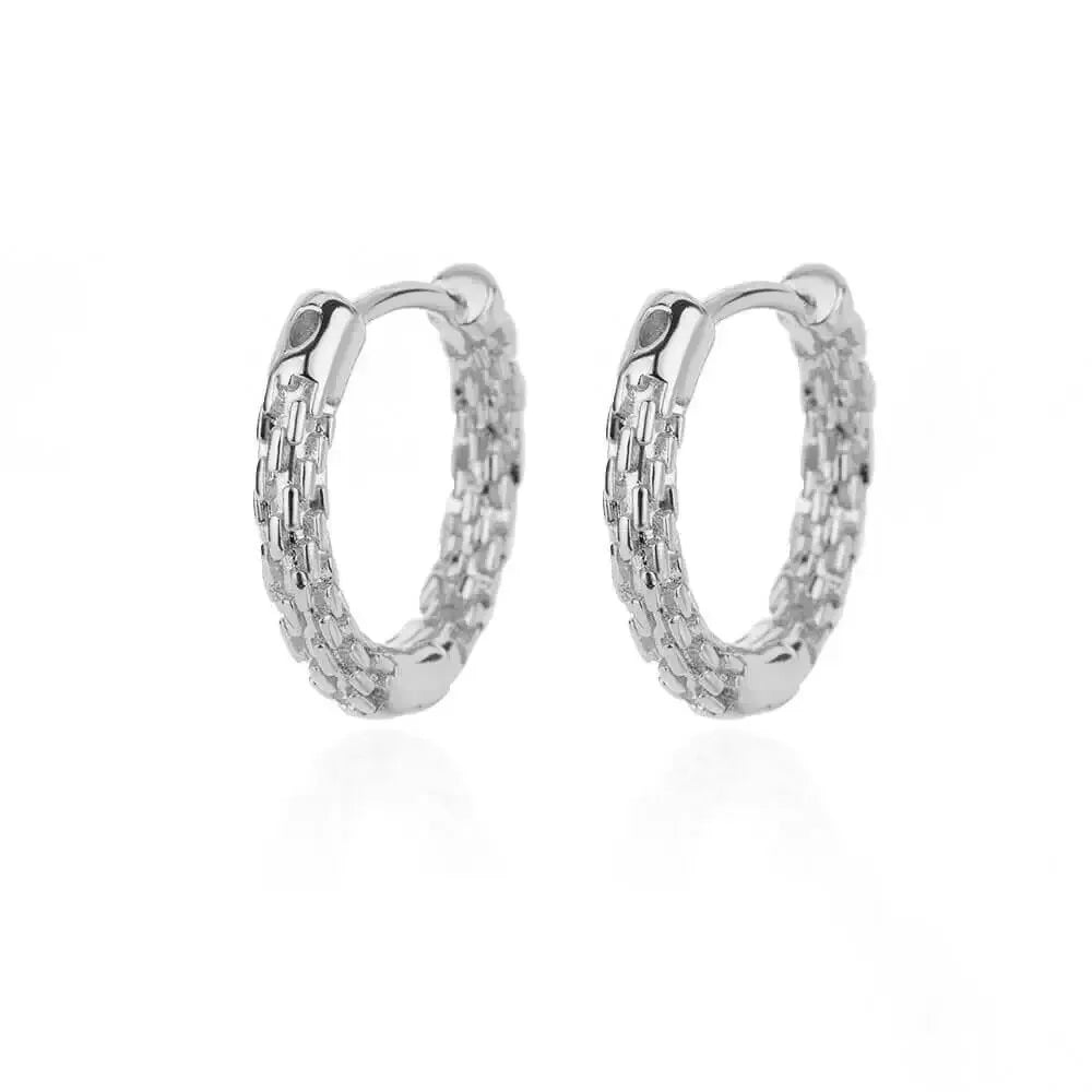 Lux Diva Stainless Steel Hoop Earrings